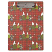Winter Beer Witte Kerstmis Rood Buffalo Pset Clip Klembord (Voorkant)