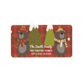 Winter Beer Witte Kerstmis Rood Buffalo Pset Etiket (Voorkant)