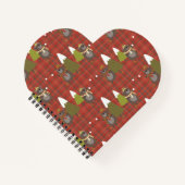 Winter Beer Witte Kerstmis Rood Buffalo Pset Notitieboek (Voorkant)