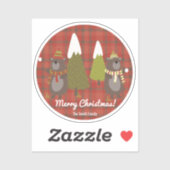 Winter Beer Witte Kerstmis Rood Buffalo Pset Sticker (Vel)