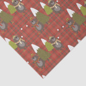 Winter Beer Witte Kerstmis Rood Buffalo Pset Tissuepapier (Detail)