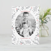 Winter-Beeren-Weihnachtsfeiertags-Gruß Feestdagenkaart (Staand voorkant)