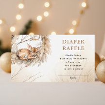 Winter Beige Baby Hertenluier Raffle Baby shower