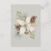 Winter Beige Details RSVP Website Bruiloft Informatiekaartje (Achterkant)