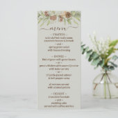Winter Beige Elegant Script Bruiloft Menu (Staand voorkant)