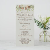 Winter Beige Elegant Script Bruiloft Programmakaart (Staand voorkant)