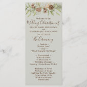 Winter Beige Elegant Script Bruiloft Programmakaart (Voorkant)