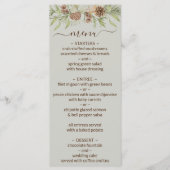 Winter Beige Elegant Script Trouwmenu Menu (Voorkant)