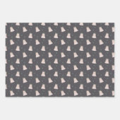 Winter Bells Trees Modern Pastel Kerstmis Inpakpapier Vel (Voorkant 3)