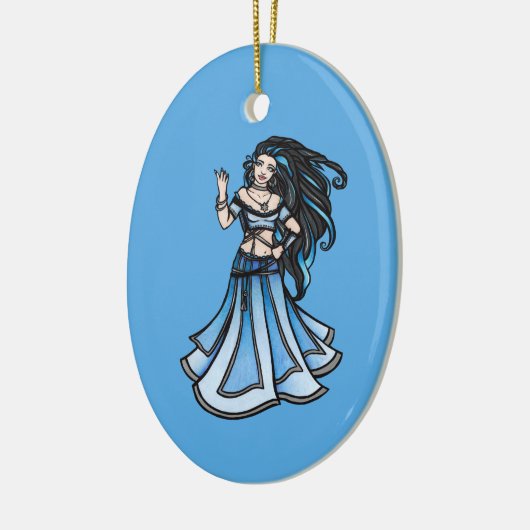 Winter Belly Dancer Goddess Keramisch Ornament (Links)