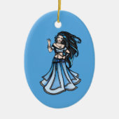 Winter Belly Dancer Goddess Keramisch Ornament (Voorkant)