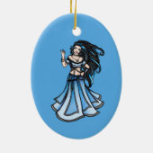 Winter Belly Dancer Goddess Keramisch Ornament (Achterkant)