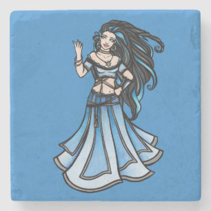 Winter Belly Dancer Goddess Stenen Onderzetter