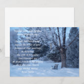 Winter Bench Wedding Kaart (Voorkant / Achterkant)