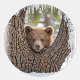 winter berenjong ronde sticker
