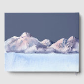 Winter Berg Avond Bruiloft Gastenboek (Achterkant)
