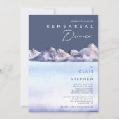 Winter Berg Avond repetitie diner Kaart (Voorkant)