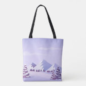 Winter Berg Bachelorette Weekend Custom Tote Bag (Achterkant)