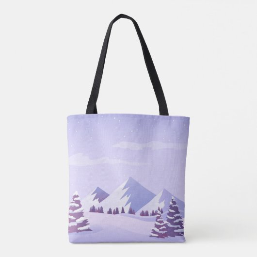 Winter Berg Bachelorette Weekend Custom Tote Bag (Achterkant)