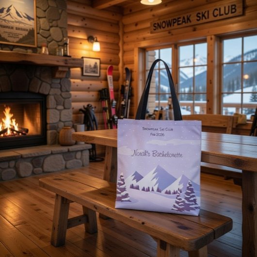 Winter Berg Bachelorette Weekend Custom Tote Bag