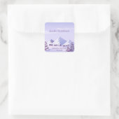 Winter Berg Bachelorette Weekend Custom Vierkante Sticker (Tas)