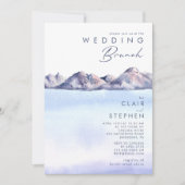 Winter Berg Bruiloft Brunch Uitnodiging (Voorkant)