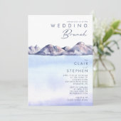 Winter Berg Bruiloft Brunch Uitnodiging (Staand voorkant)