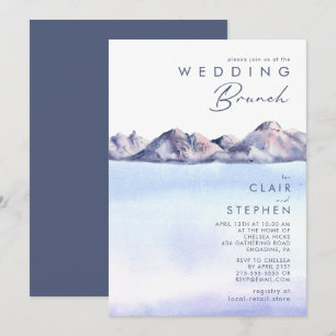 Winter Berg Bruiloft Brunch Uitnodiging