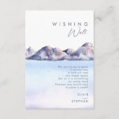 Winter Berg Bruiloft Wishing Well Informatiekaartje (Voorkant)