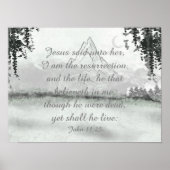 Winter Berg Inspirerende Bijbelcitaat Poster (Voorkant)