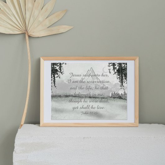 Winter Berg Inspirerende Bijbelcitaat Poster
