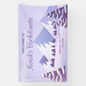 Winter Berg Meisjesuitje Weekend Custom Spandoek (Verticaal)