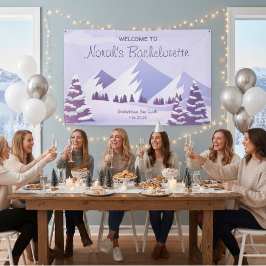 Winter Berg Meisjesuitje Weekend Custom Spandoek