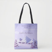 Winter Berg Meisjesuitje Weekend Custom Tote Bag (Voorkant)