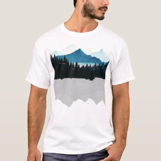 Winter Berg Ontspannen Country Uitzicht Camping Hi T-shirt