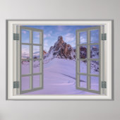 Winter Berg USA Cool Fab Venster Poster (Voorkant)
