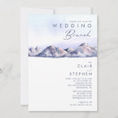 Winter Berg Zonsondergang Bruiloft Brunch Uitnodig Kaart (Voorkant)