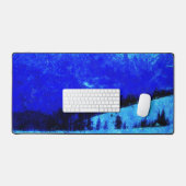 Winter Bergen Landschap Artistieke Schilderij Bureaumat (Keyboard & Muis)