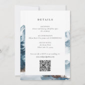 Winter Bergen Pijnboom Alles in een bruiloft Kaart (Achterkant)