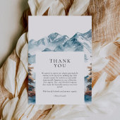 Winter Bergen Pijnboom Bruiloft Bedankkaart