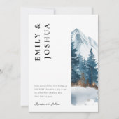 Winter Bergen Pijnboom Bruiloft Kaart (Voorkant)