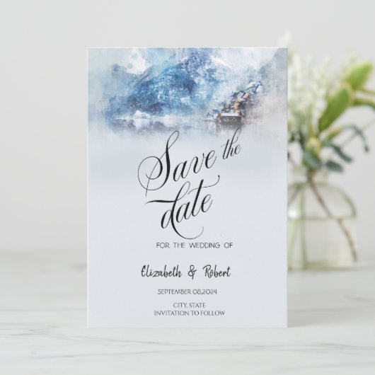 Winter Bergmeer Save The Date (Staand voorkant)