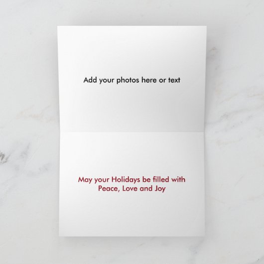 Winter bergscène, feestdagen kaart (Binnen)