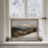 Winter Bergtoppen Landschaps poster