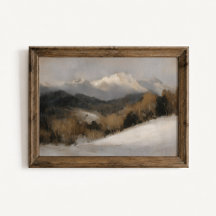 Winter Bergtoppen Landschaps poster