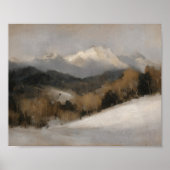 Winter Bergtoppen Landschaps poster (Voorkant)