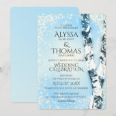 Winter Berk bruiloft Kaart (Voorkant / Achterkant)