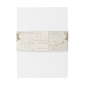 Winter Berk Kalligrafie Bloemen Botanische Bruilof Uitnodigingen Wikkel (Achterkant Voorbeeld)