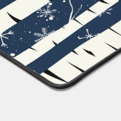 Winter Berken Tree Desk Mat en aangepaste naam (Hoek)