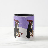 Winter Bernese Mountain Dog Mok (Midden)